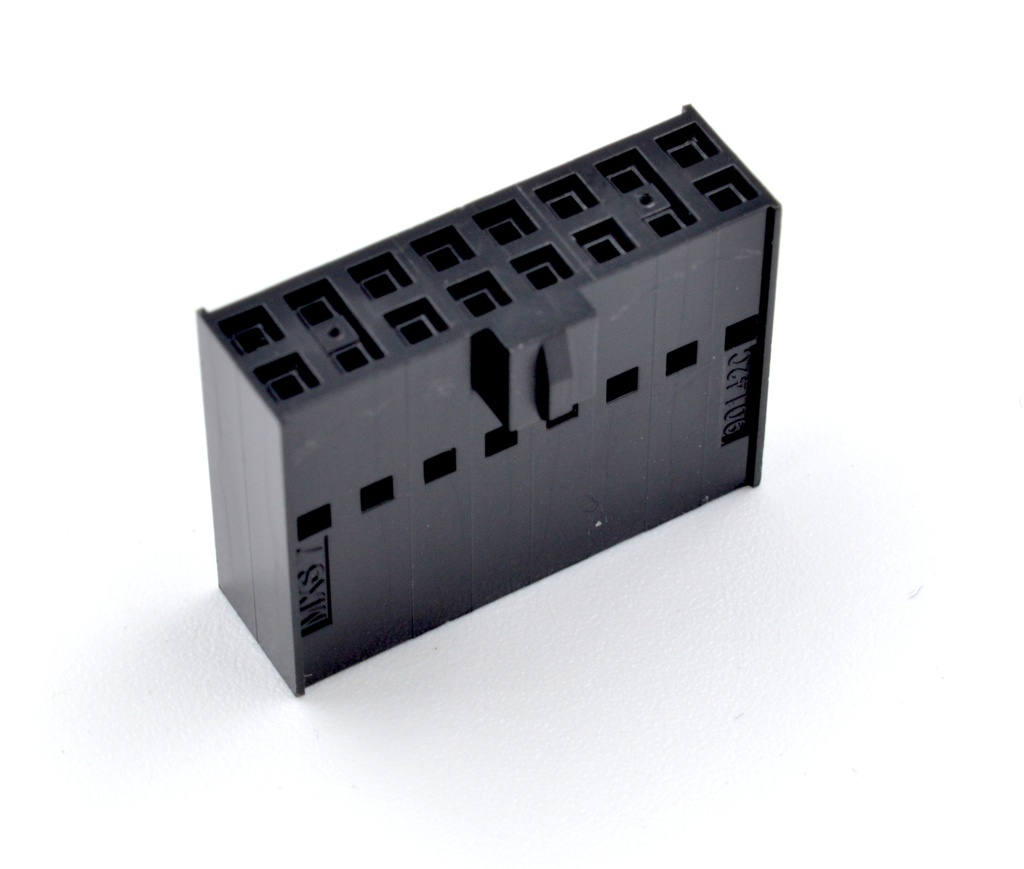 Carcasa de conector Molex 16 contactos, 2 filas, paso 2.54mm